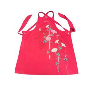 HANAE MORI Apron Vintage JAL Japanese Airlines Uniform Designer Floral